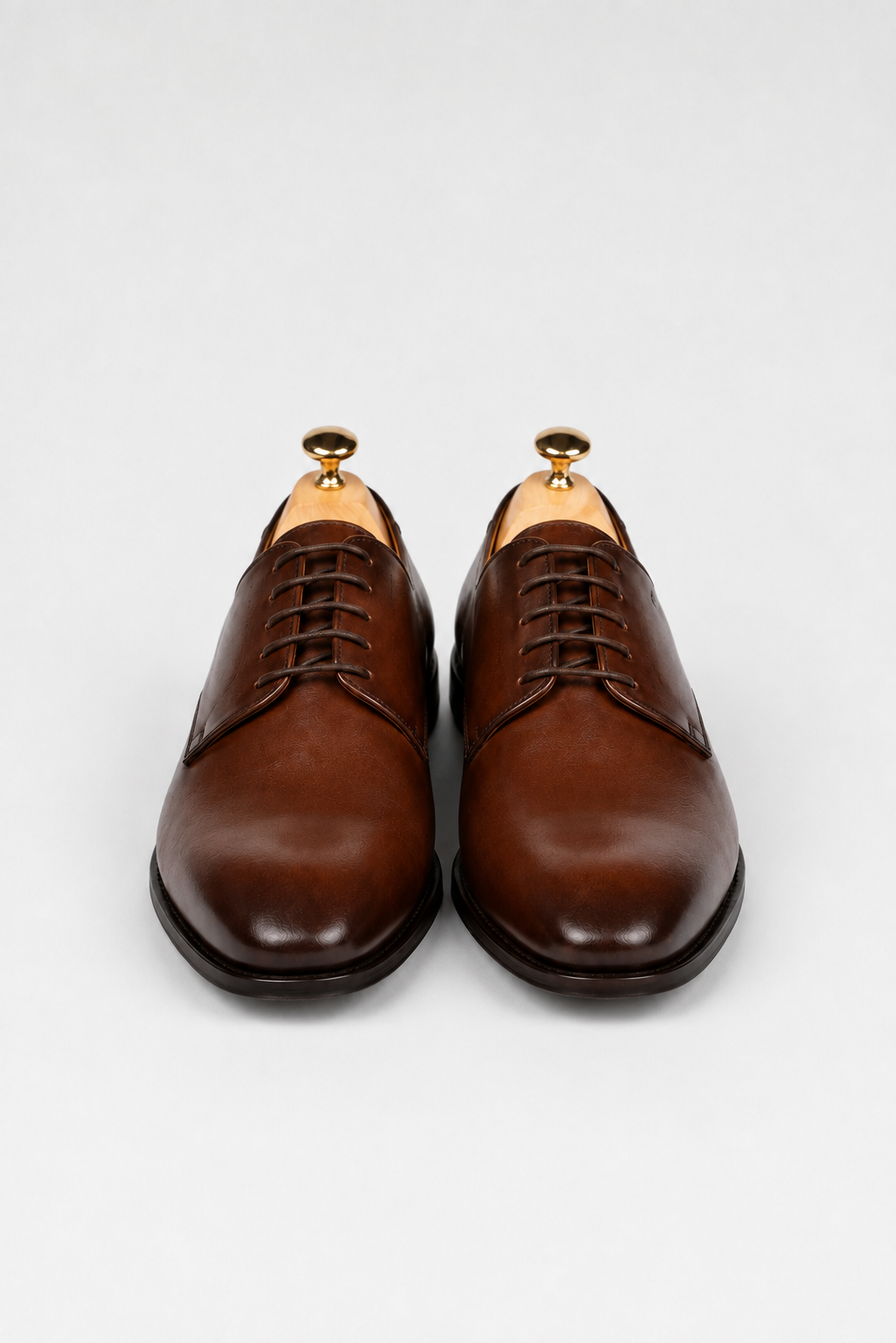 Brown calf leather Derby shoes