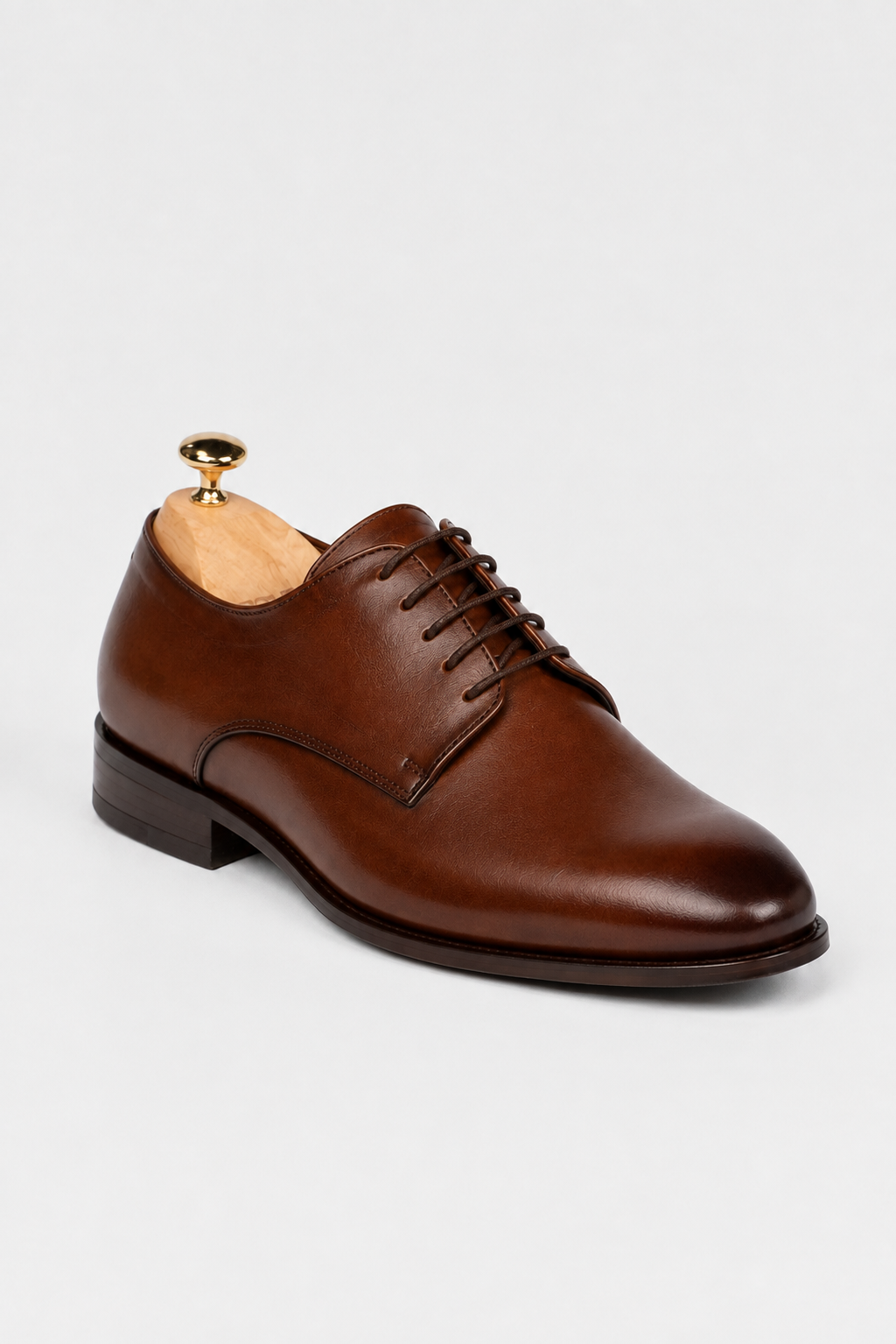 Brown calf leather Derby shoes