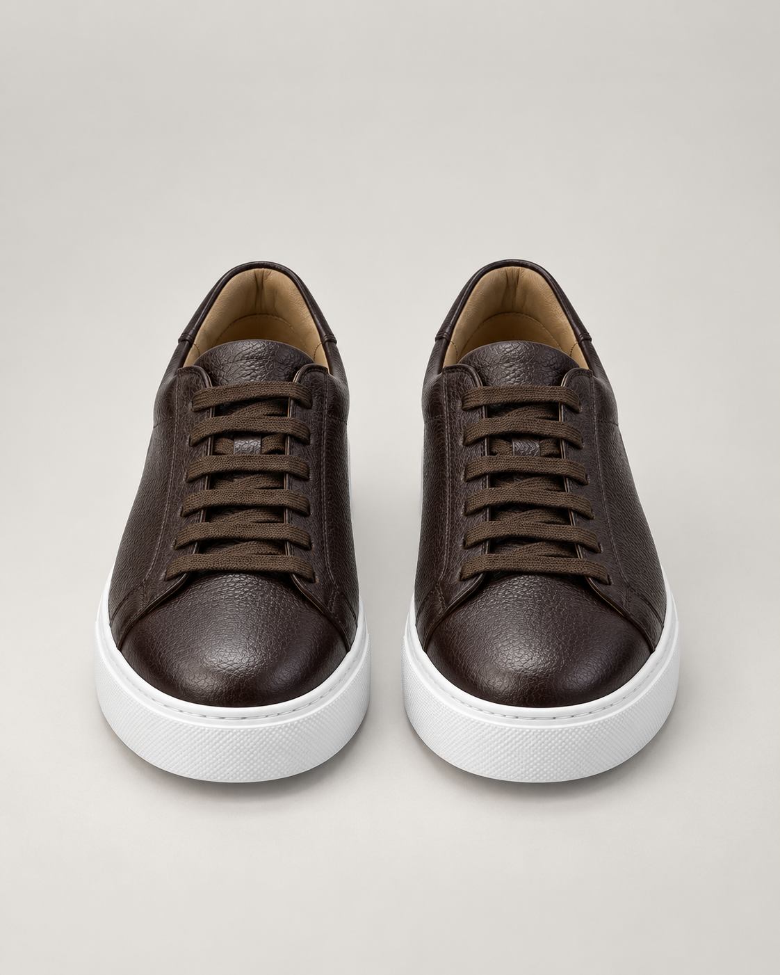 Brown deer leather sneakers