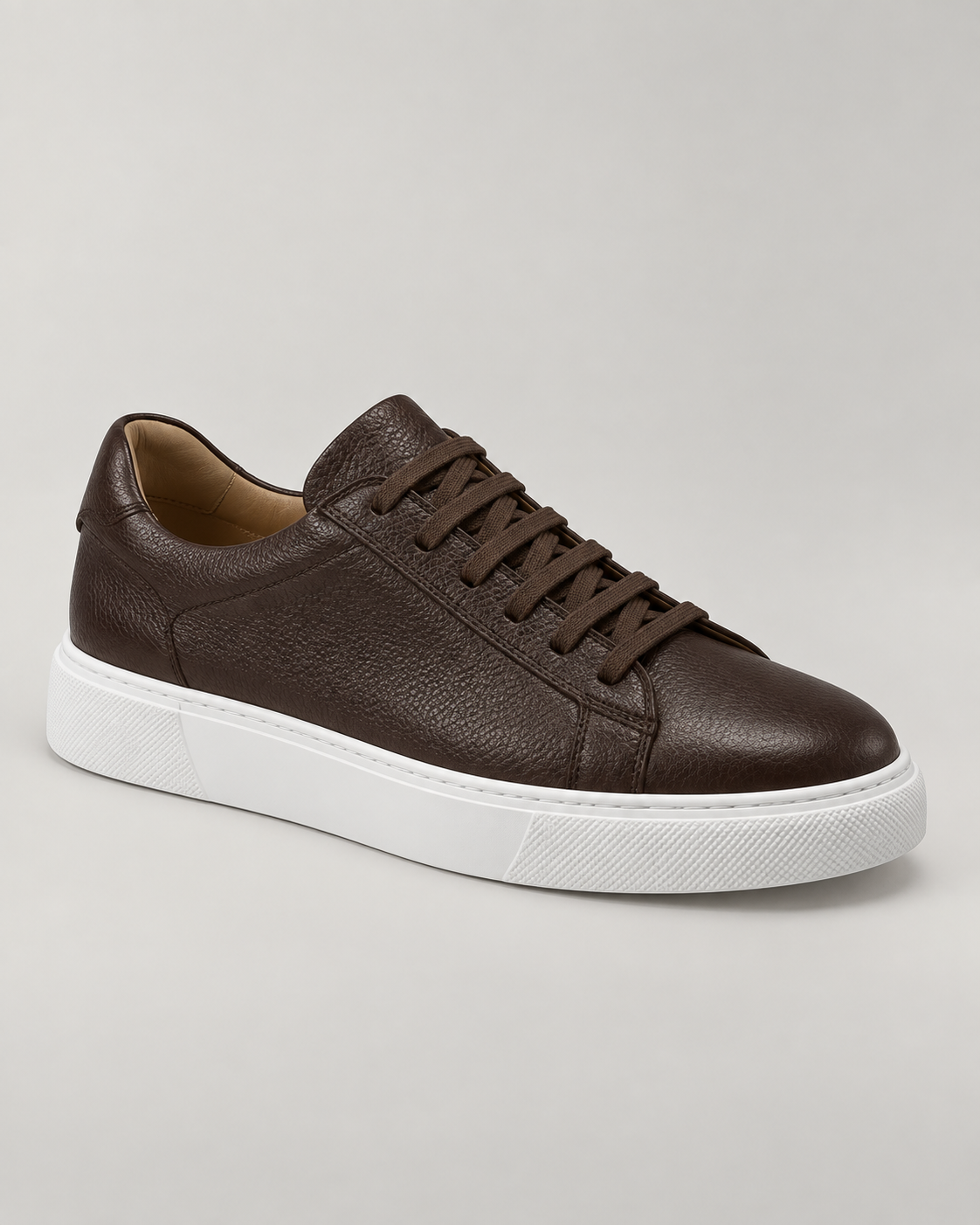 Brown deer leather sneakers