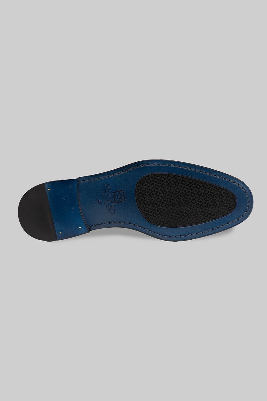 Brauner Double-Monk-Strap-Schuh aus Kalbsleder