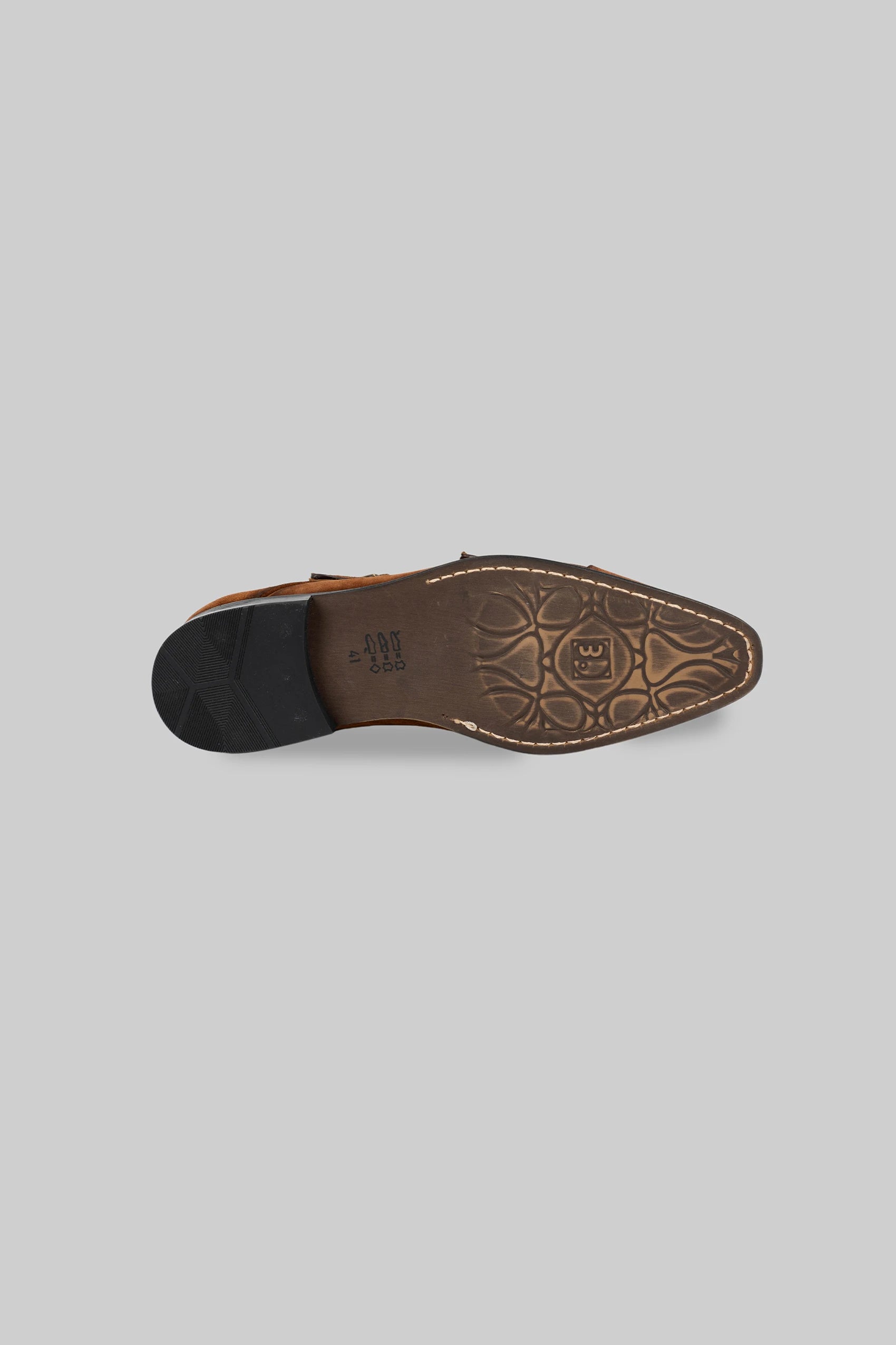 Brauner Wildleder Doppel-Monkstrap