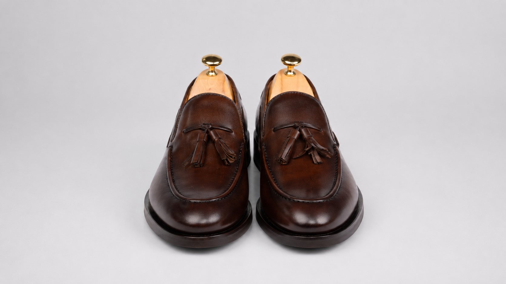Brauner Tassel-Loafer aus Kalbsleder