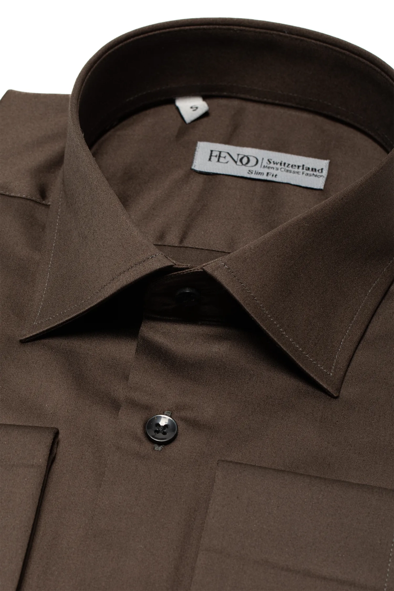 Braunes Slim Fit Hemd
