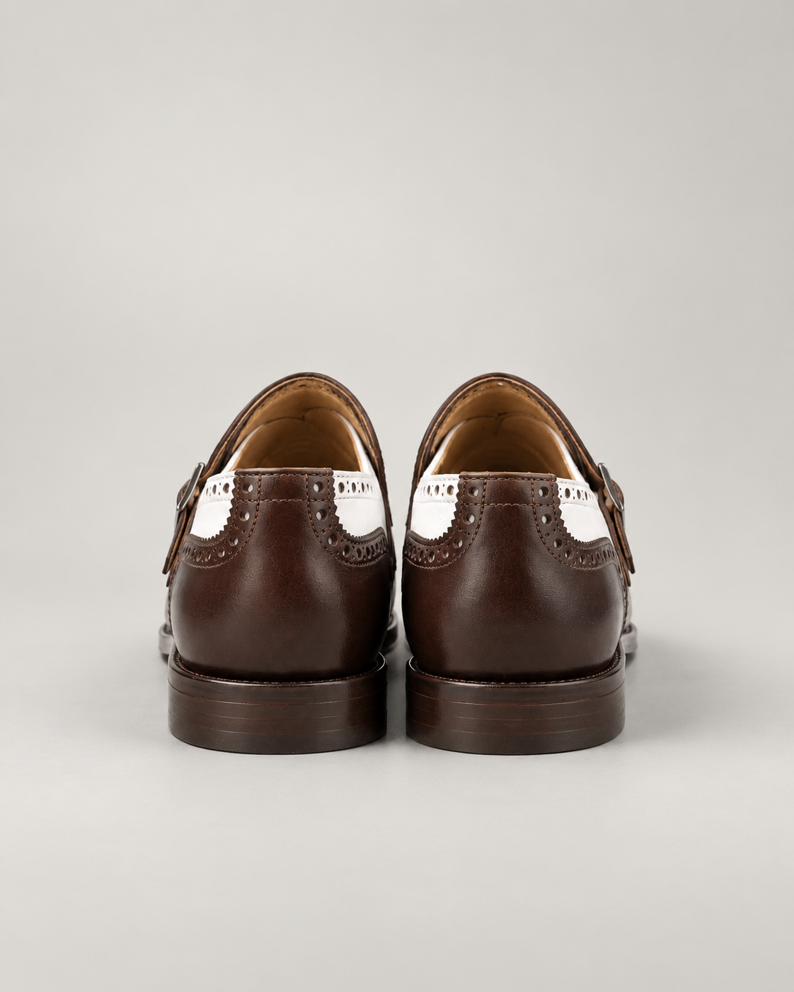 Brown Calfskin Kiltie Single Monk Strap Shoes