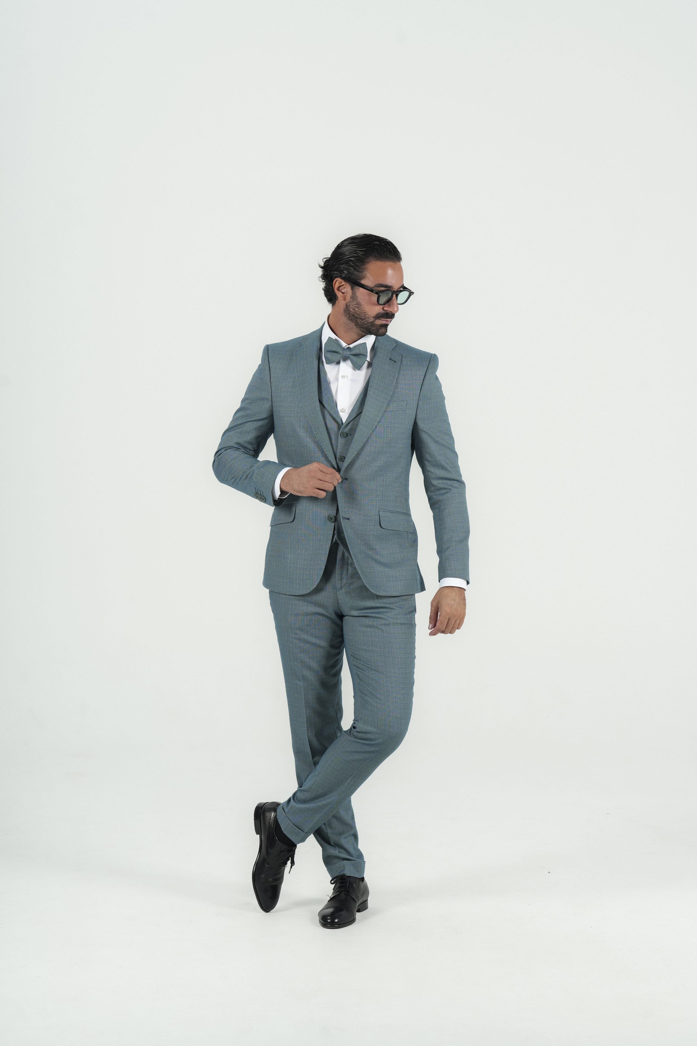 Turquoise Modern Fit Single-Breasted Suit