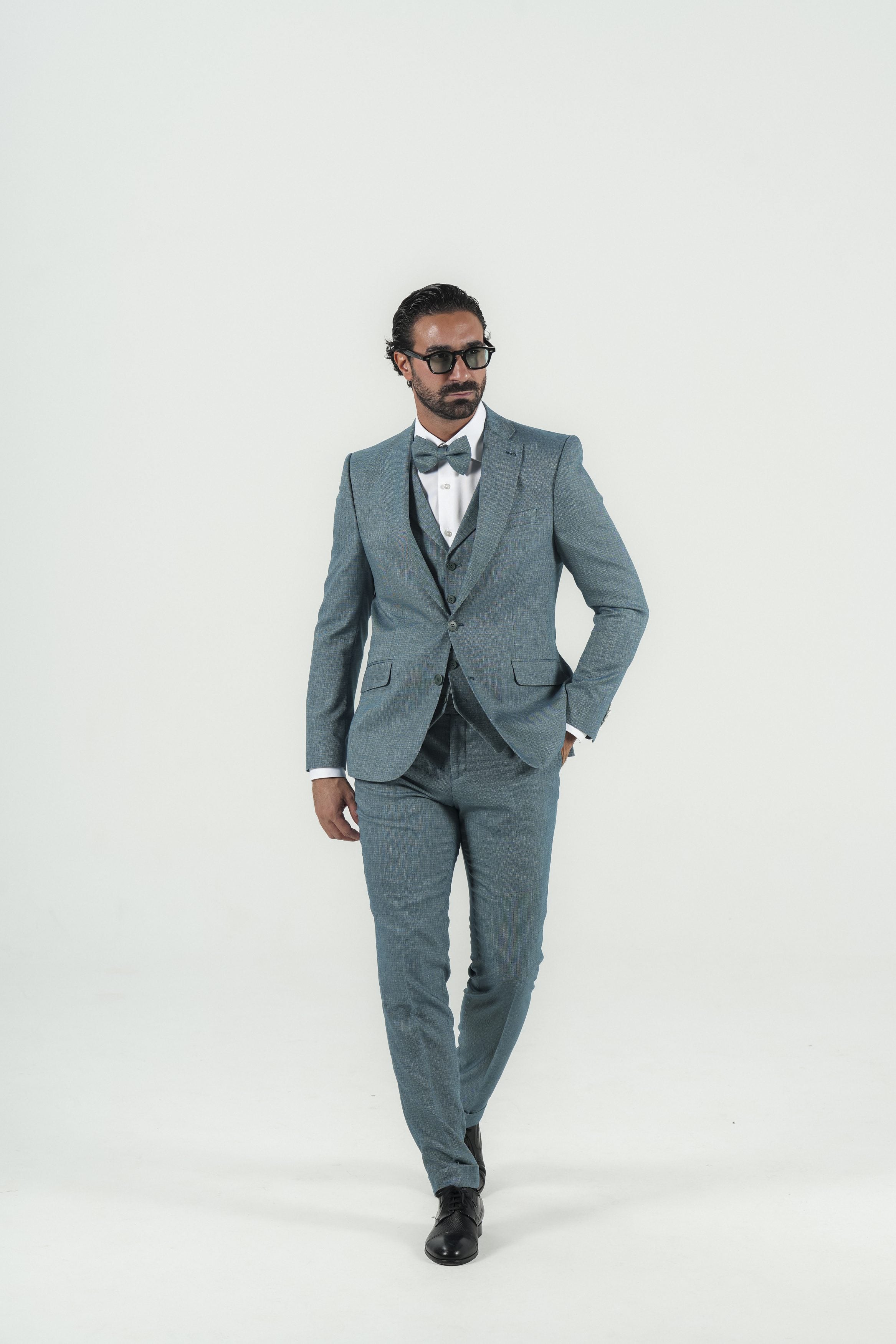 Turquoise Modern Fit Single-Breasted Suit