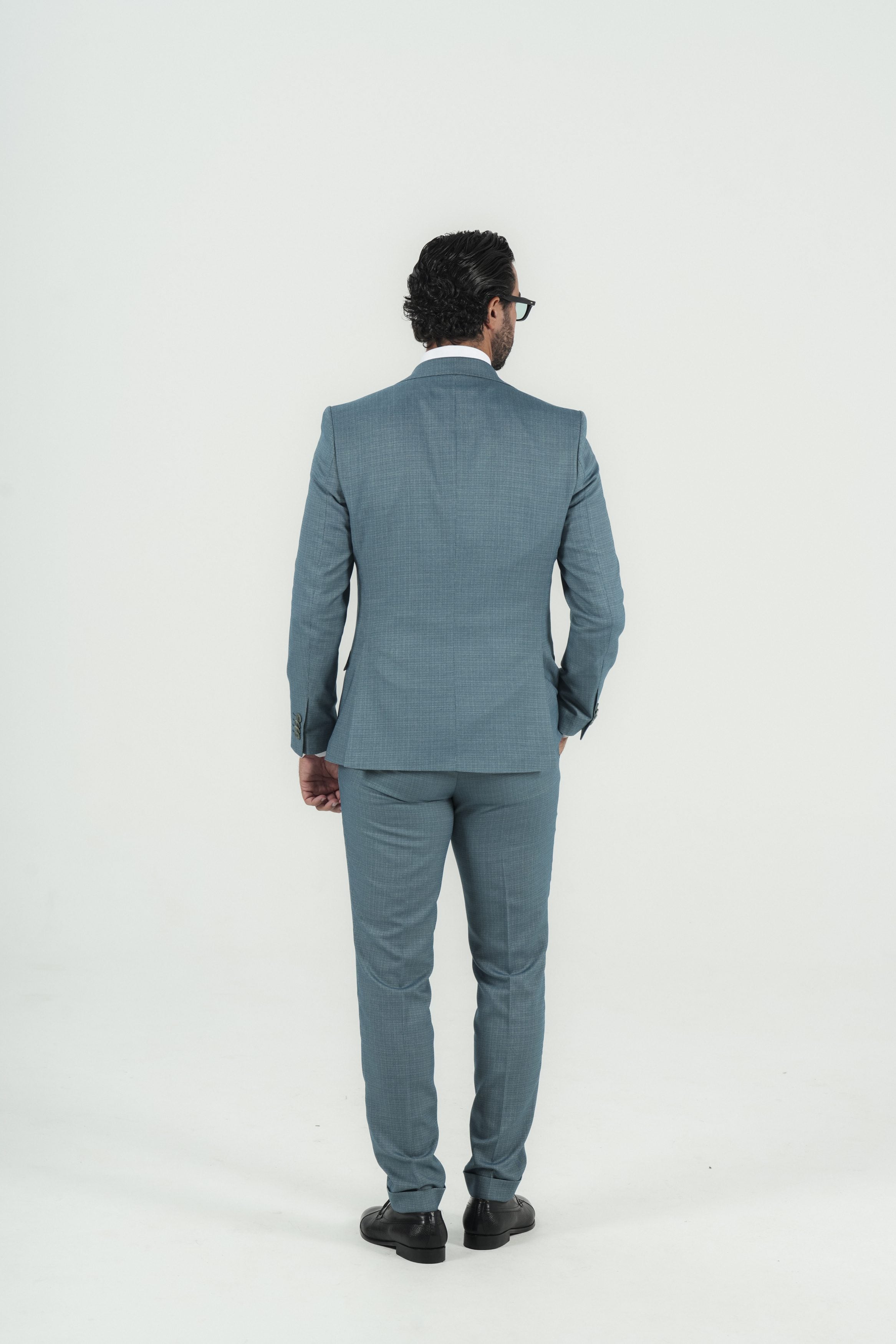 Turquoise Modern Fit Single-Breasted Suit