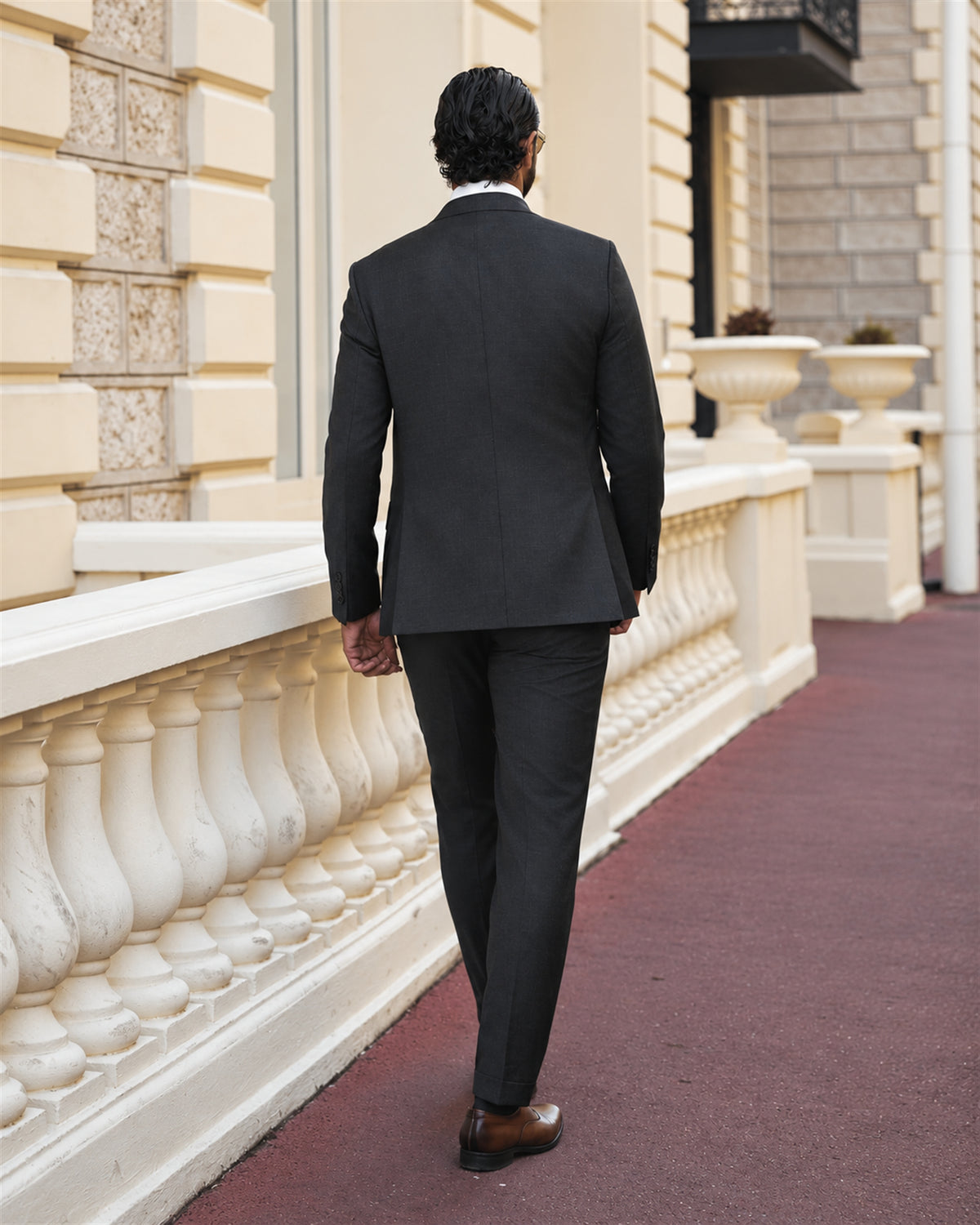 Dark Green Slim-Fit Super 130’s Wool Suit with Single-Breasted Jacket