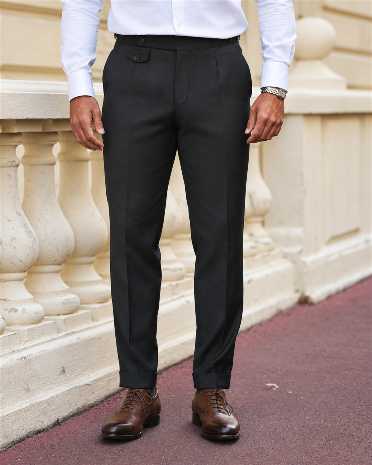 Dark Green Slim-Fit Super 130’s Wool Suit with Single-Breasted Jacket