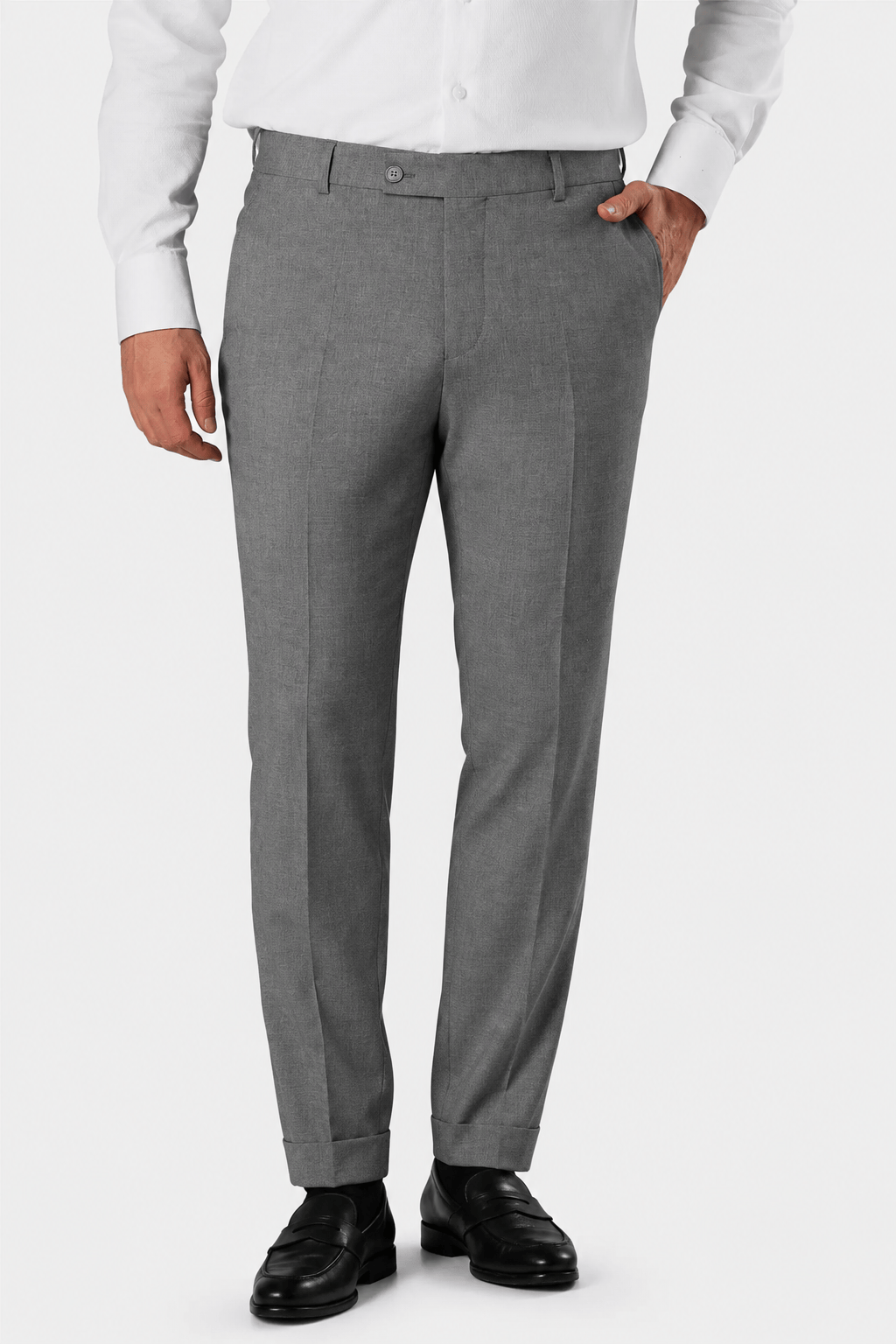 Graue gemusterte Slim Fit Giotelli