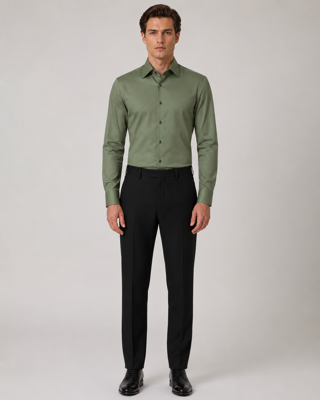 Grünes Slim Fit Hemd