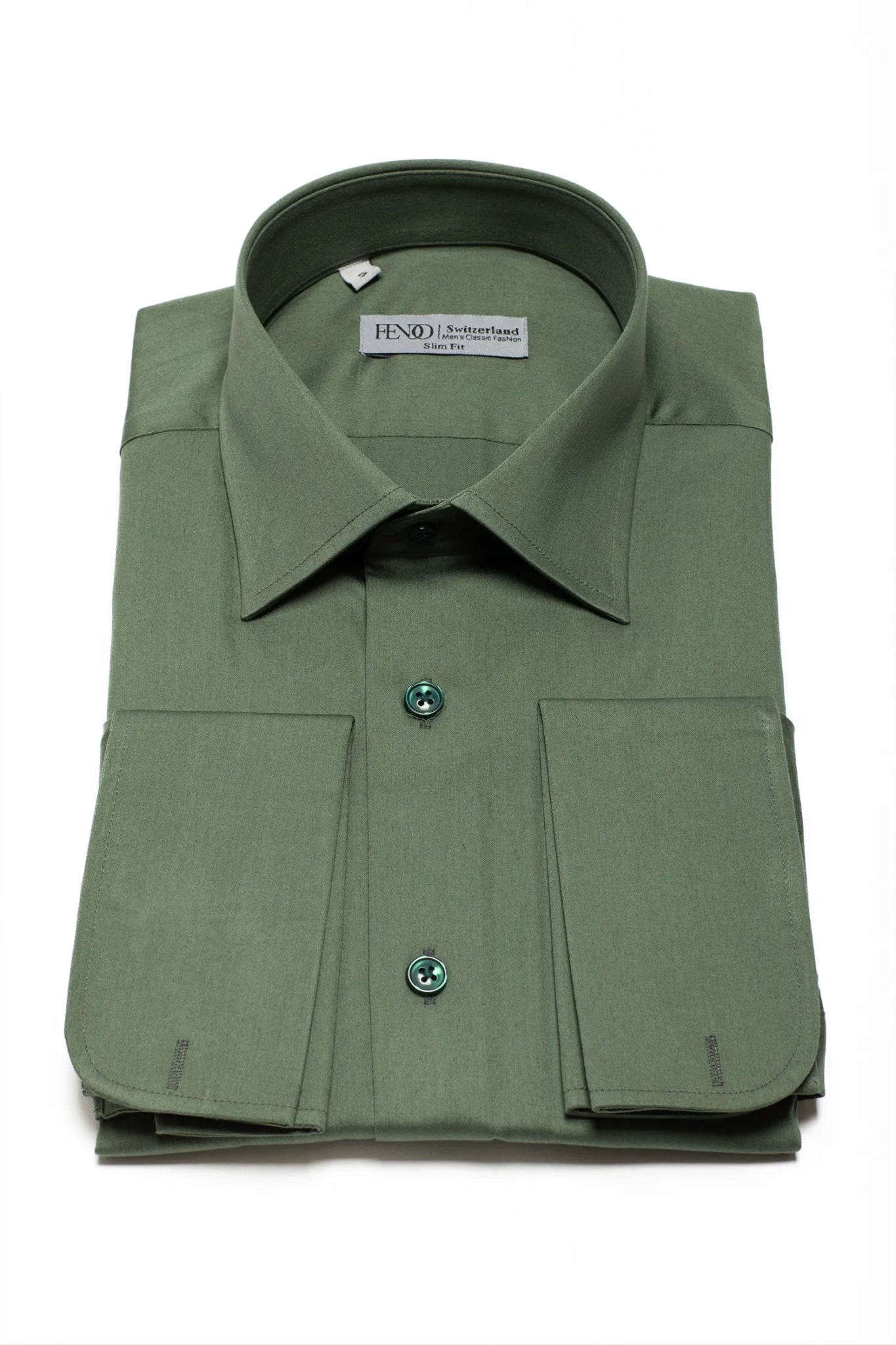 Grünes Slim Fit Hemd