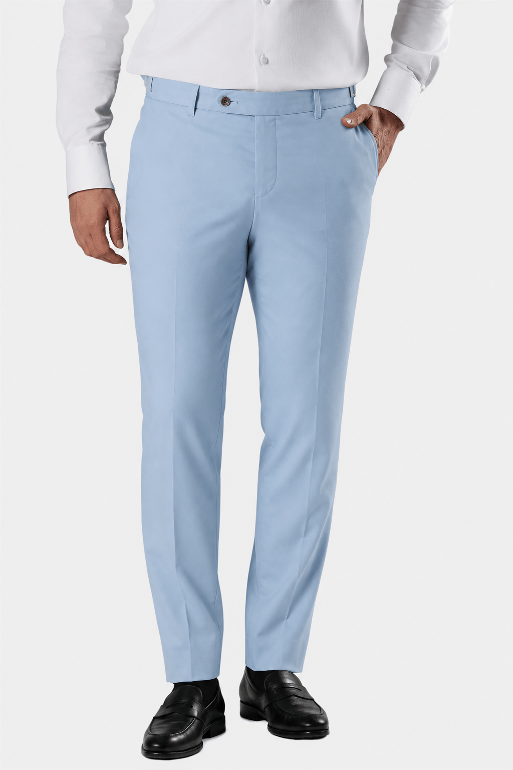 Hellblaue Slim Fit Chinos