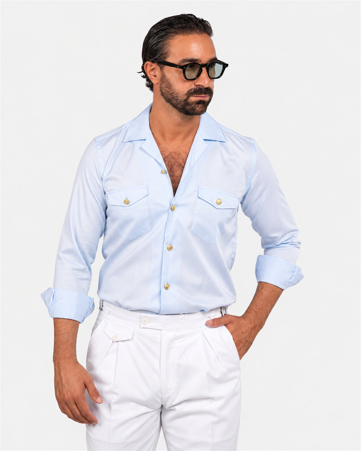 Light blue safari shirt