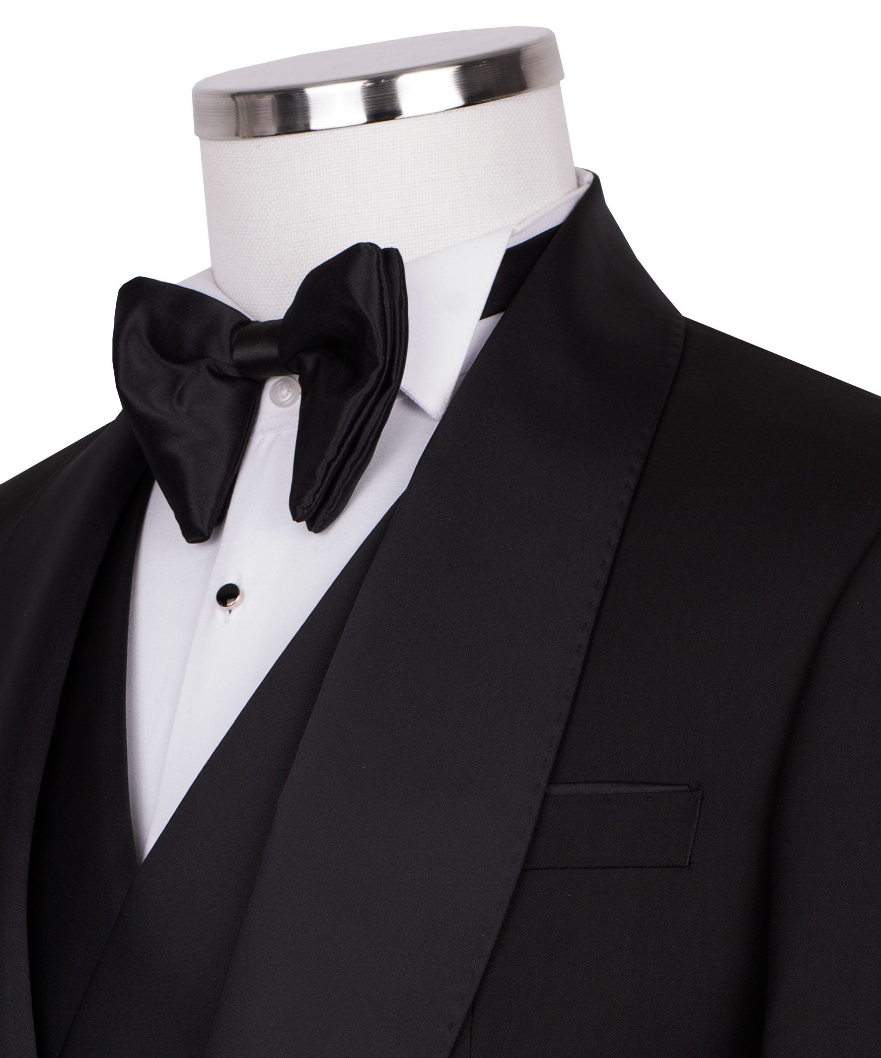 Schwarzer Slim Fit Einreiher Smokinganzug