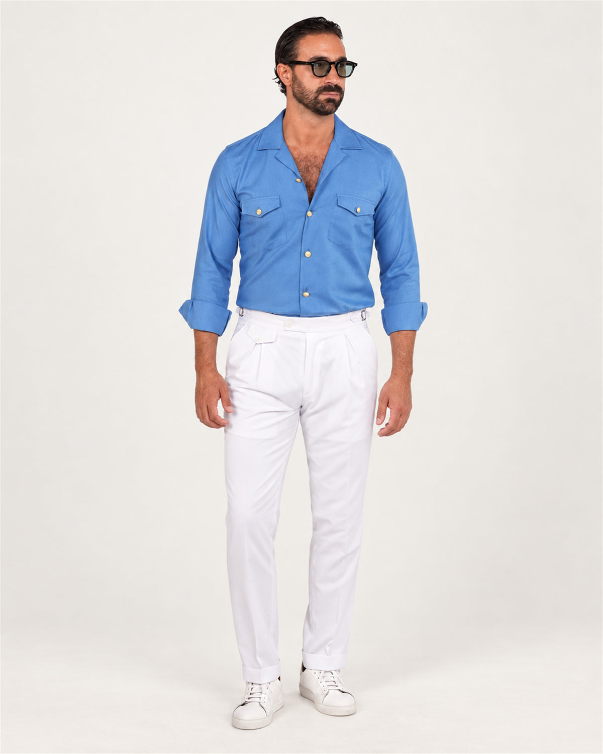 Italienische Hose in Weiss
