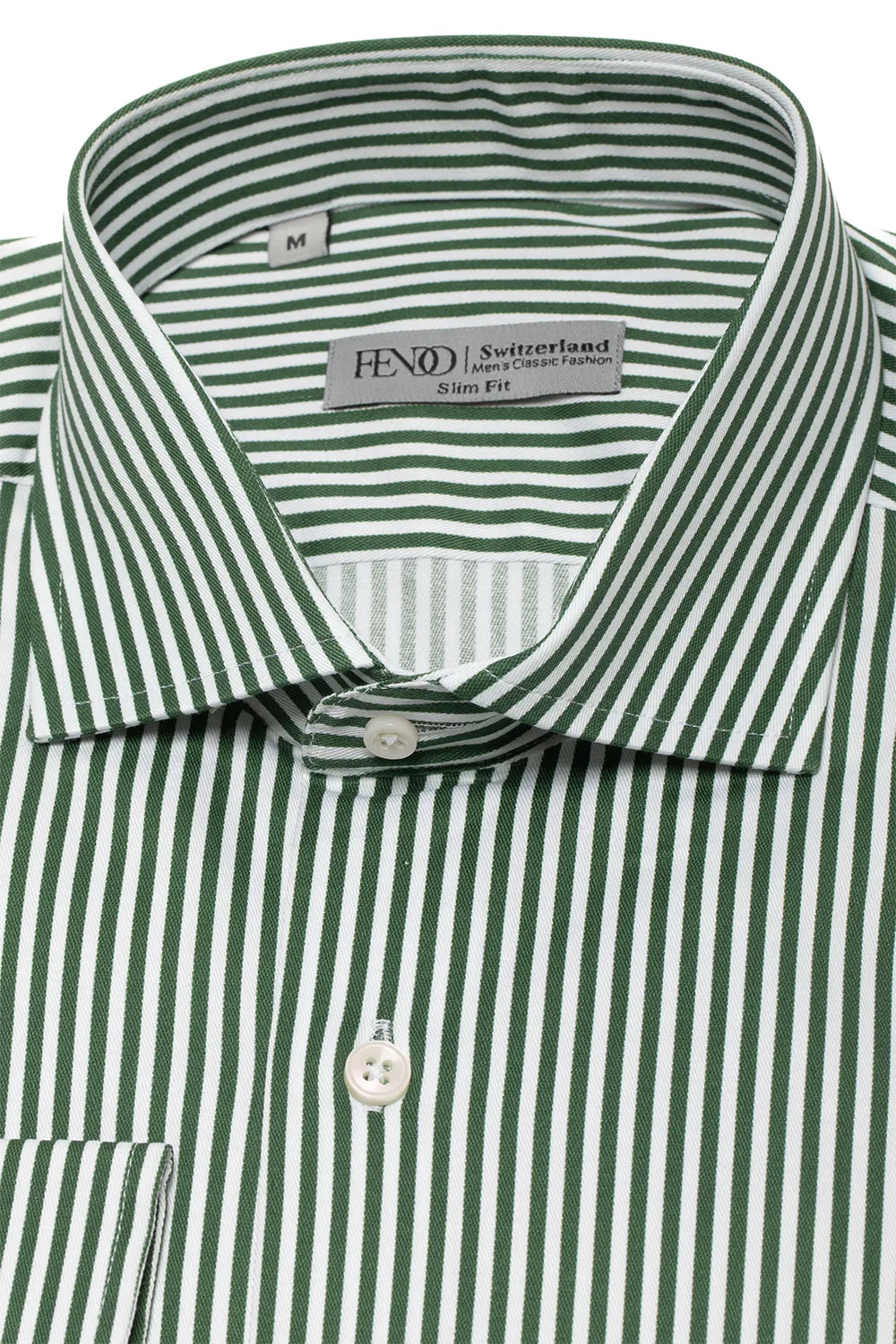 Jade Slim Fit Baumwollhemd mit weissen Streifen