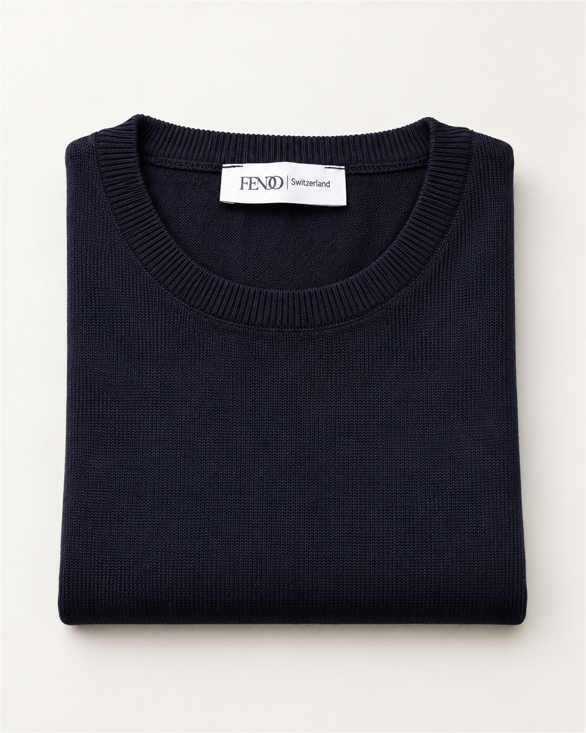 Klassischer Pullover mit Rundhalsausschnitt Navy