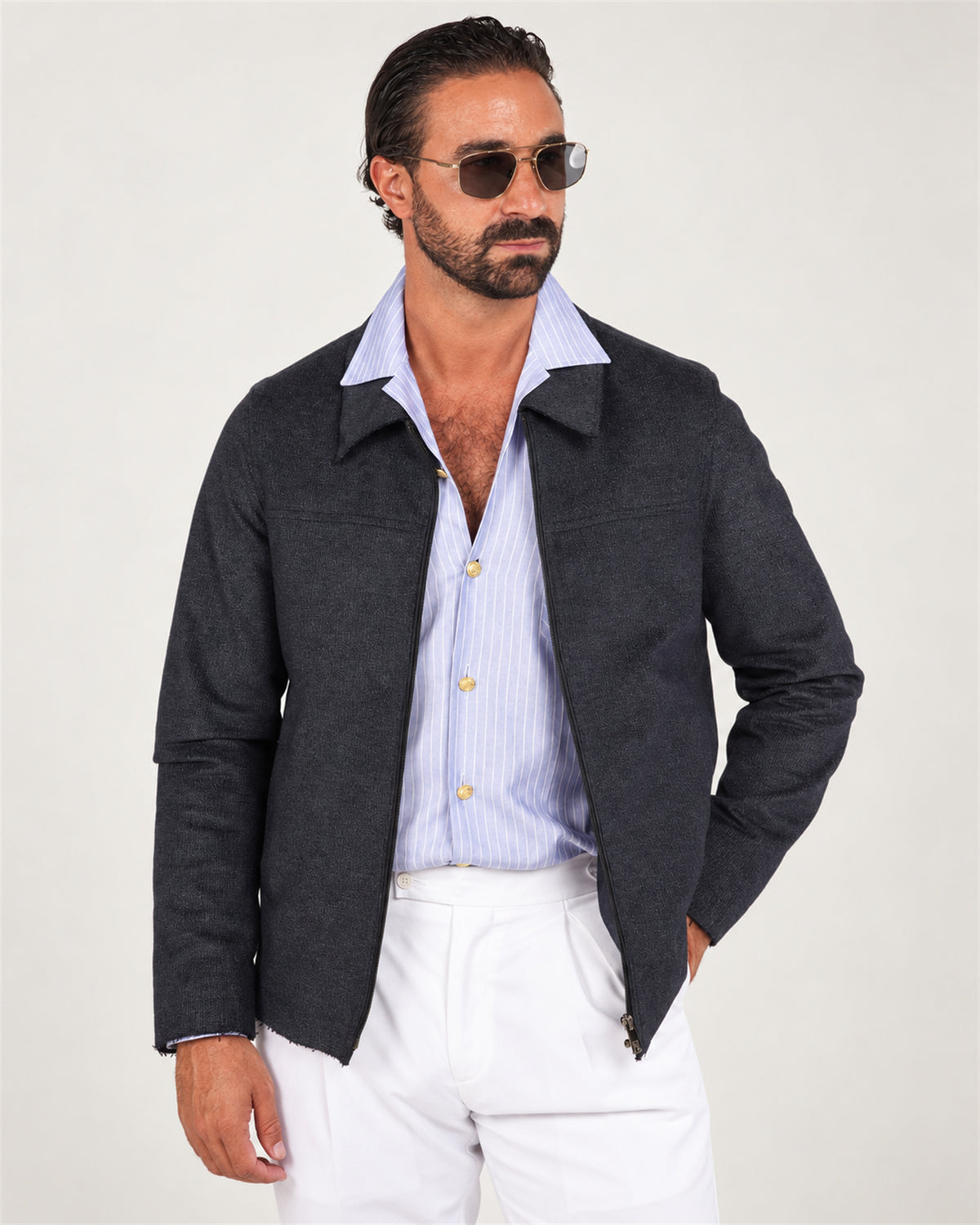 Marineblaue italienische Jacke