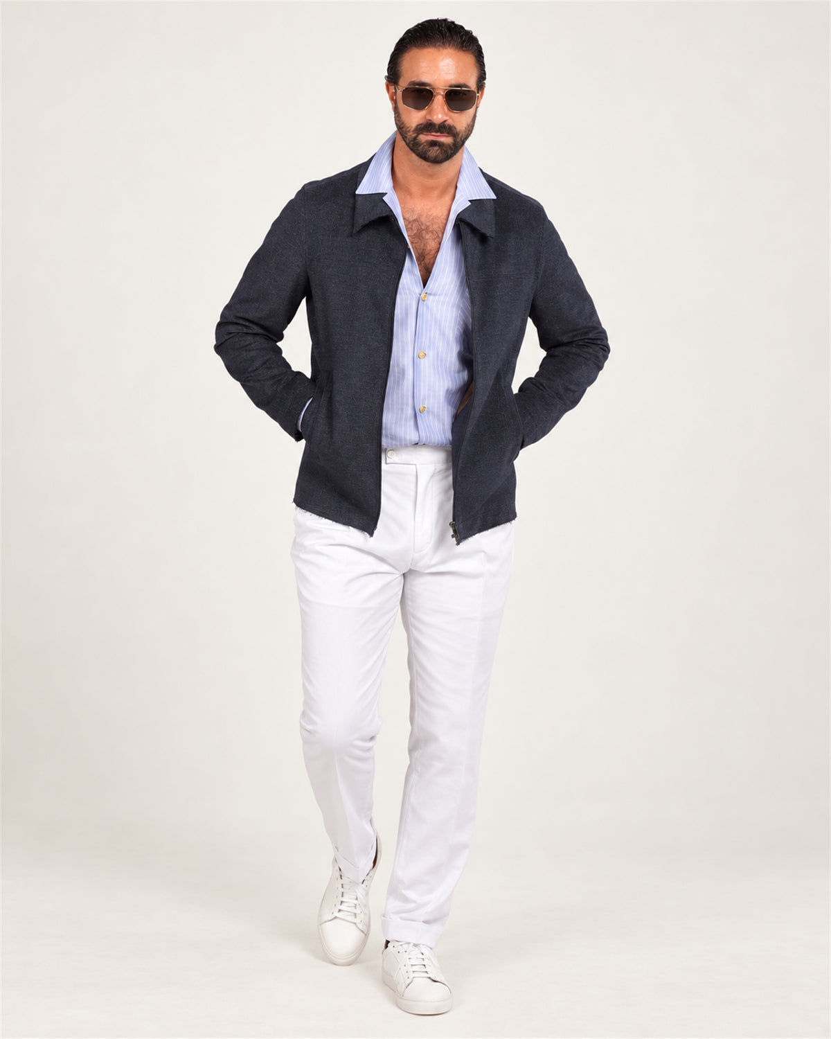 Marineblaue italienische Jacke
