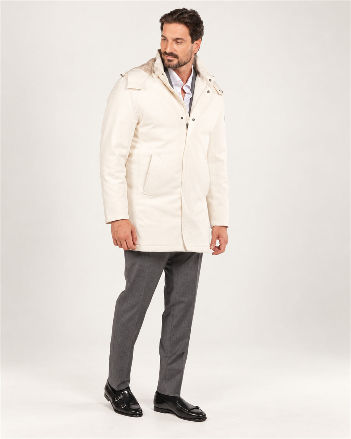 Off-White italienische Jacke aus Baumwollmischung