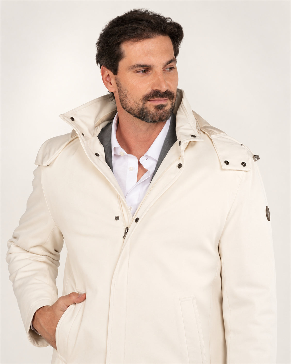 Off-White italienische Jacke aus Baumwollmischung