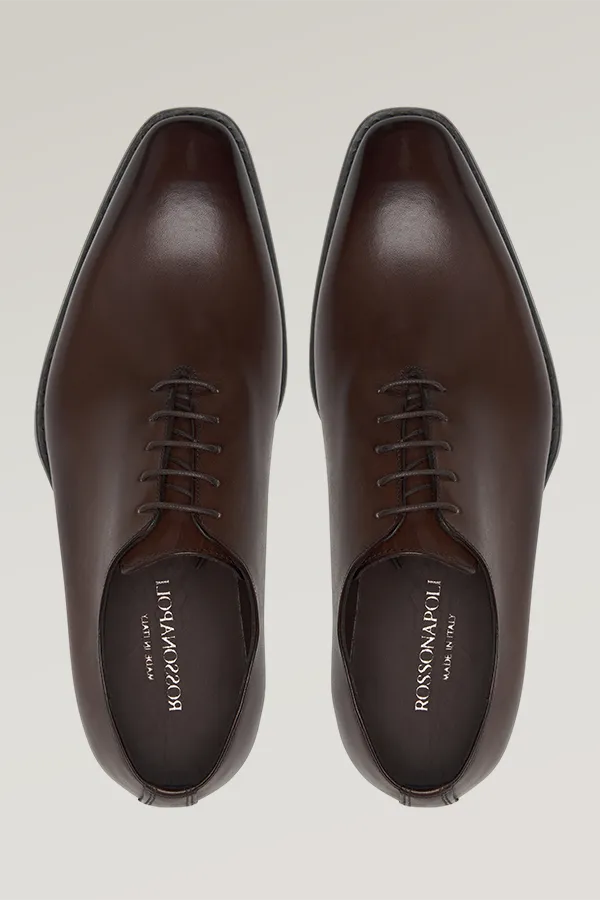 Oxford-Schuh aus Leder in Braun