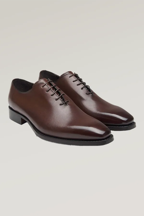Oxford-Schuh aus Leder in Braun