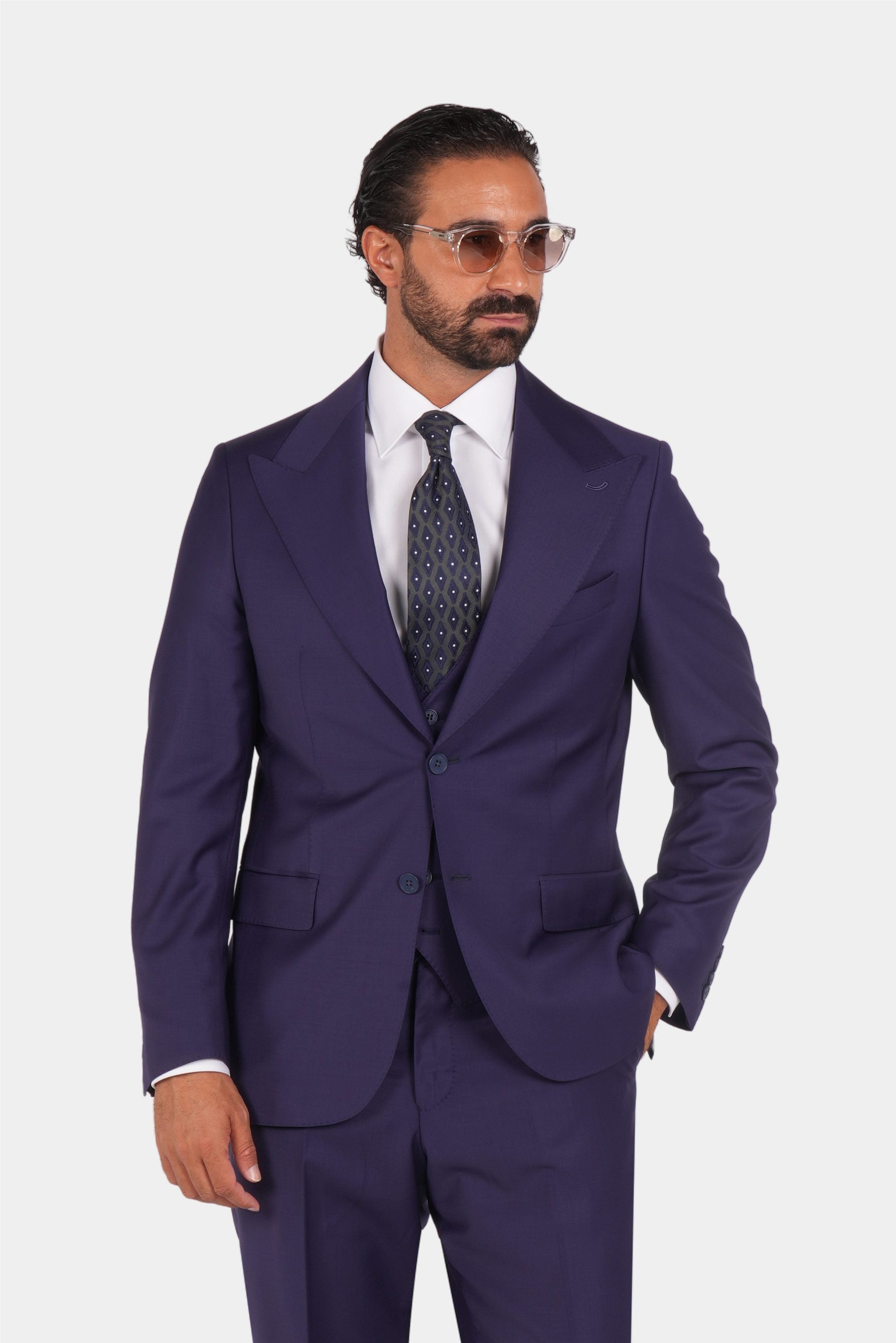 Violet Modern Fit Single-breasted Handmade