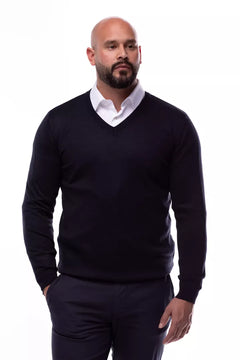Pullover mit V-Ausschnitt Navy