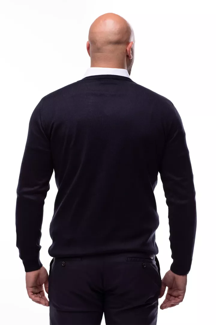 Pullover mit V-Ausschnitt Navy