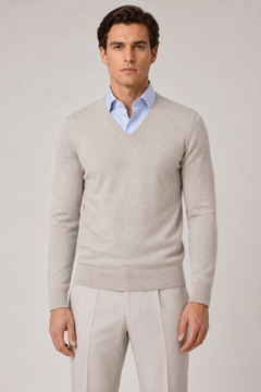 Pullover mit V-Ausschnitt Stone