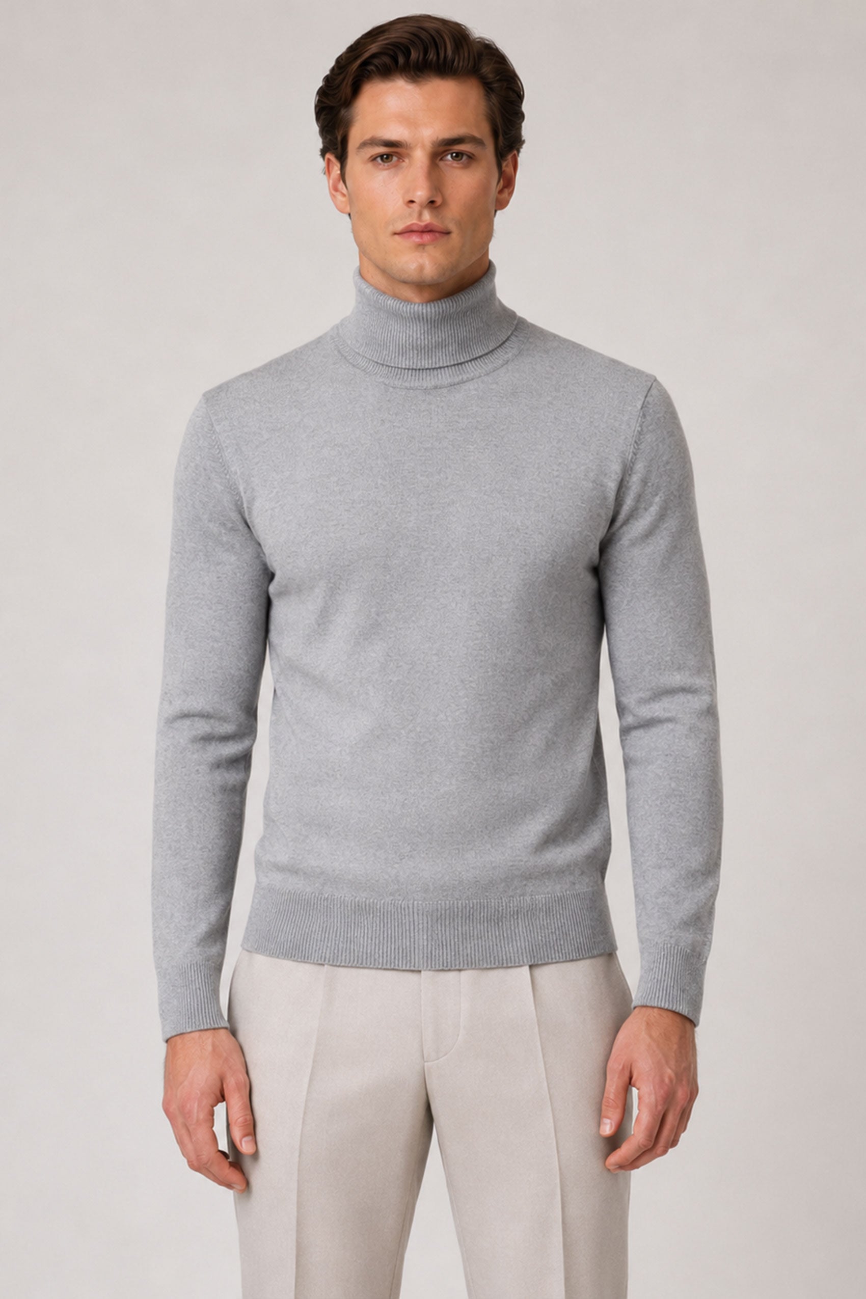Rollkragenpullover Grau