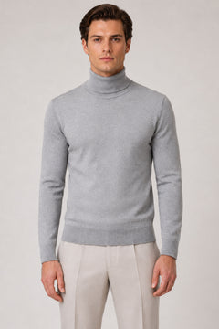 Rollkragenpullover Grau