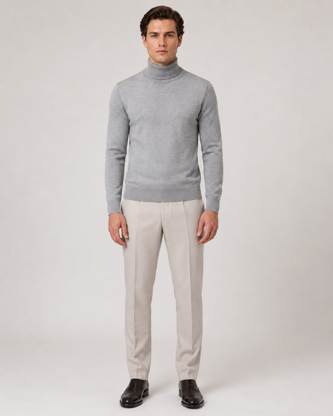 Rollkragenpullover Grau