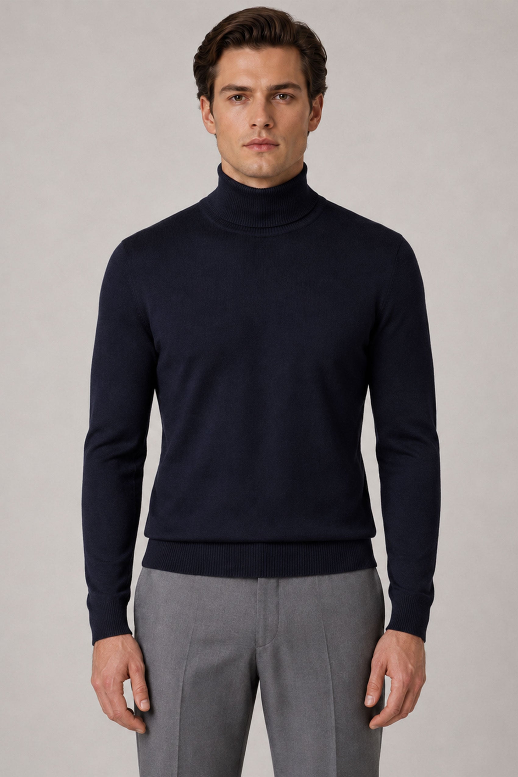 Rollkragenpullover Navy