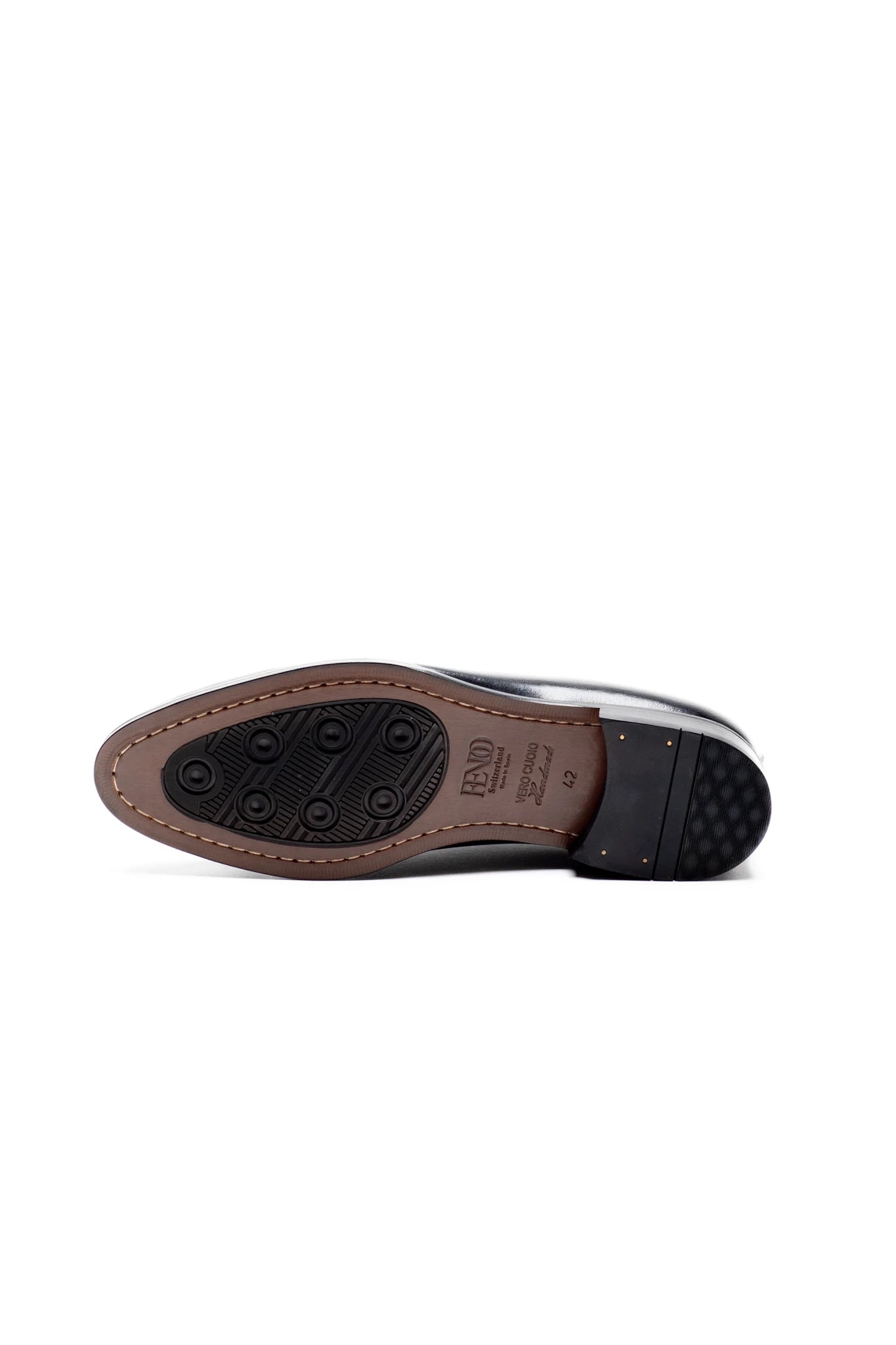 Schwarzer Leder Oxford Schuh mit ganzem Schnitt