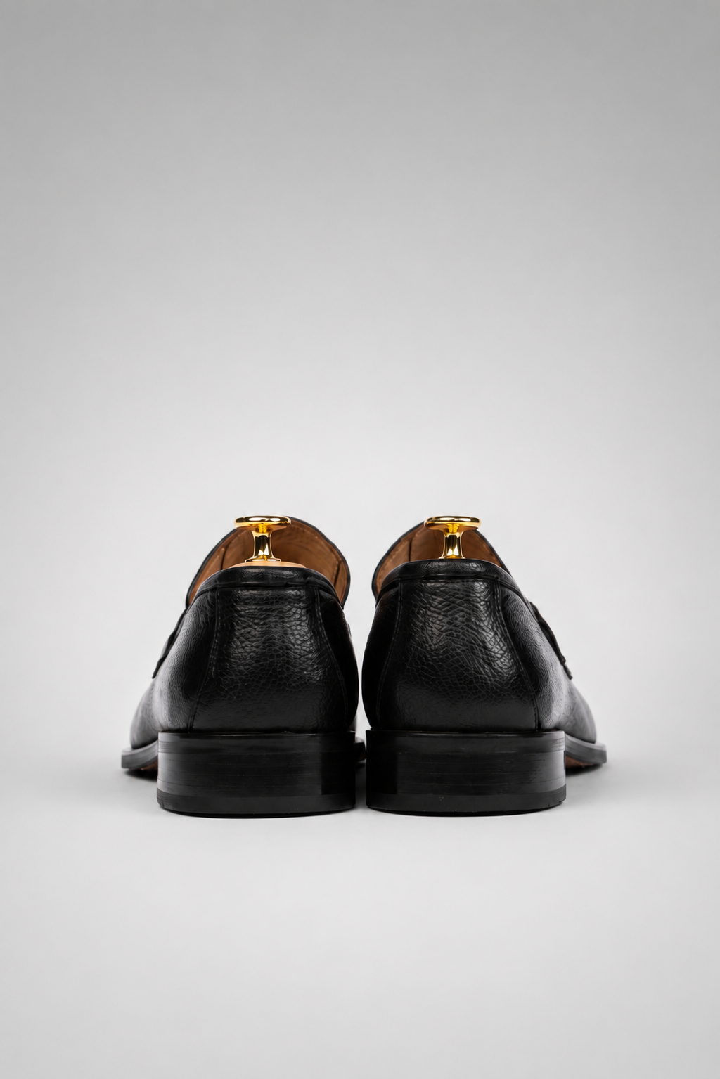 Schwarze Horsebit-Loafer Schuhe aus Kalbsleder