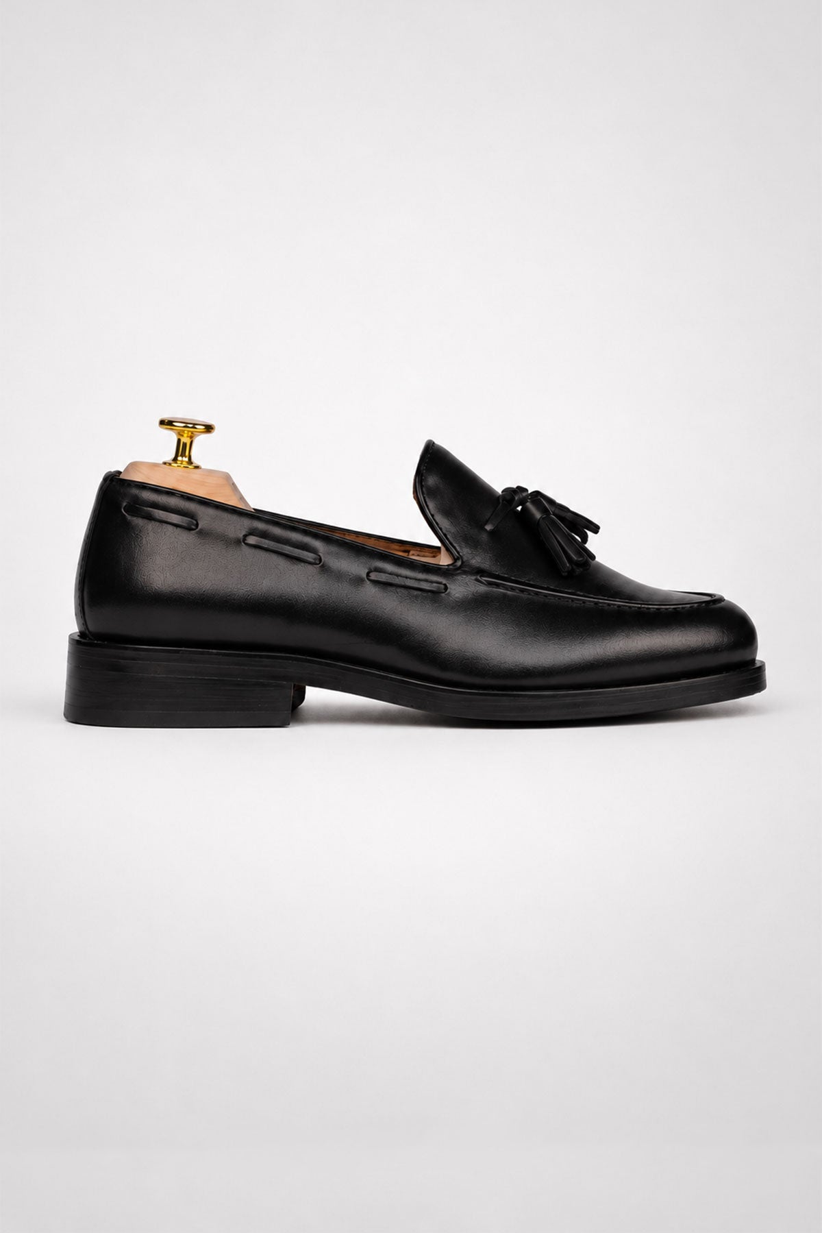 Schwarzer Tassel-Loafer aus Kalbsleder