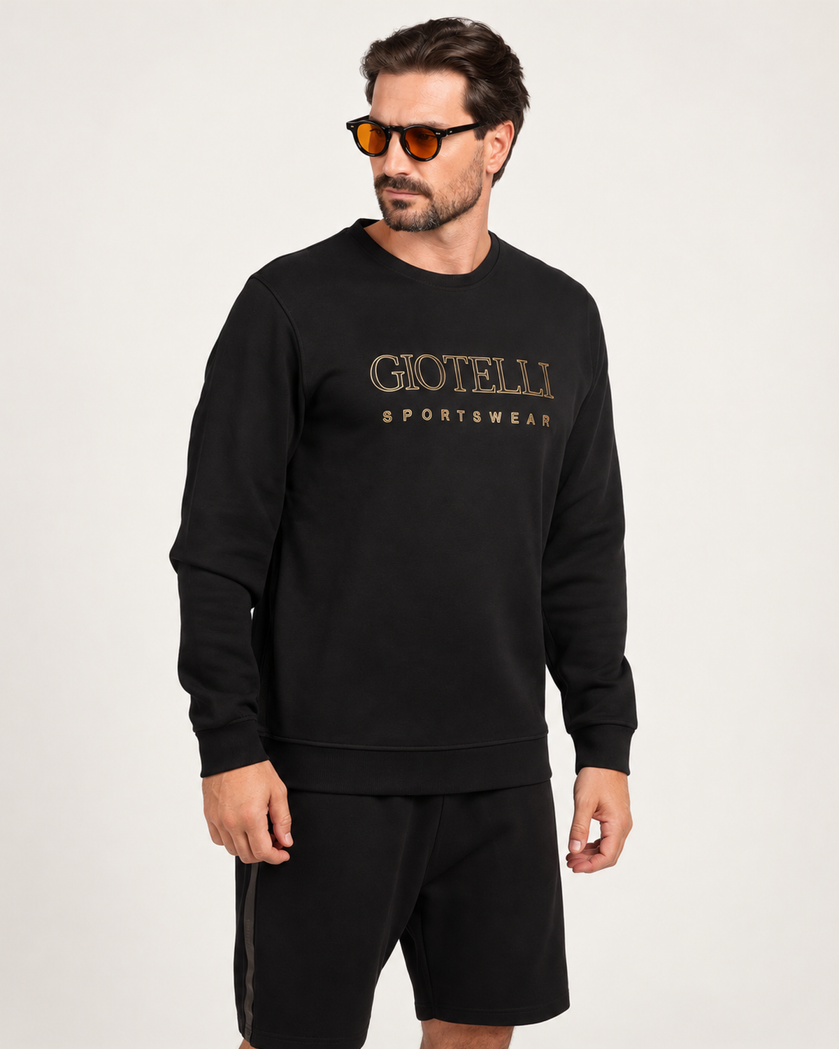 Black tracksuit made of a cotton blend