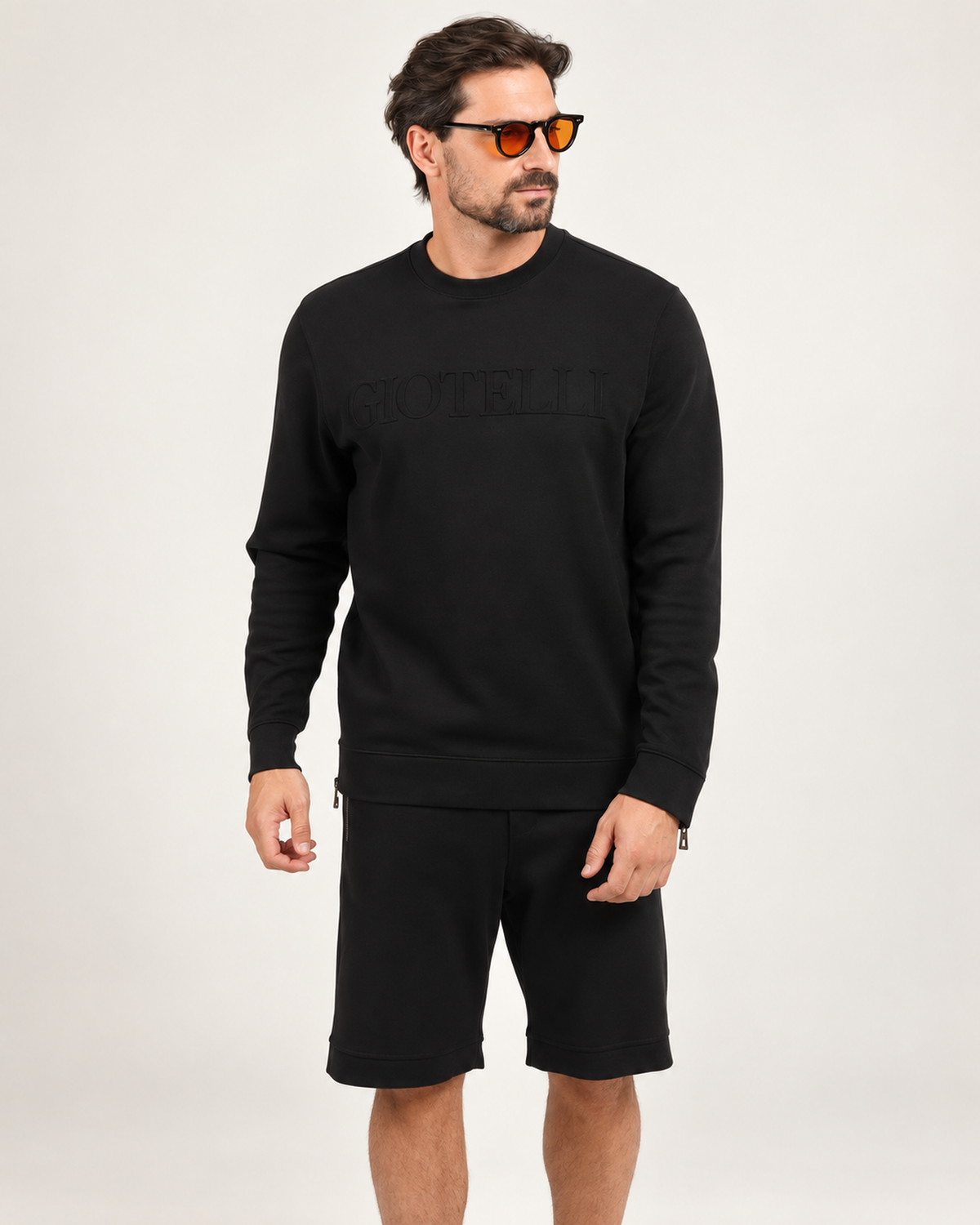Black tracksuit made of a cotton blend