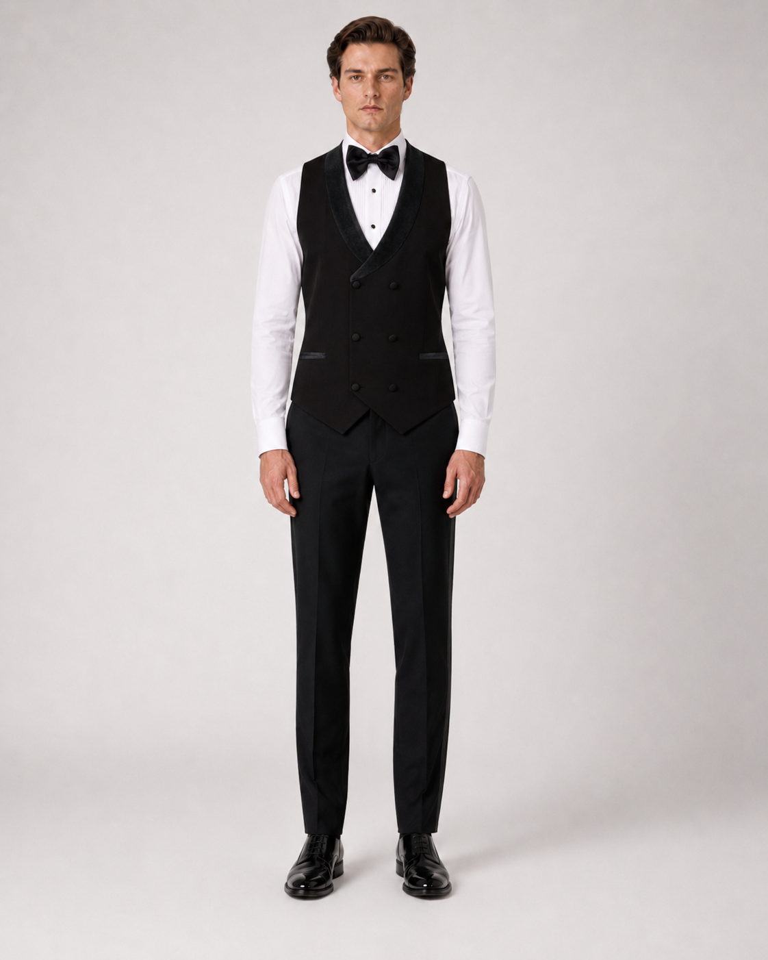 Schwarzer Samt Smoking – Herren Slim Fit