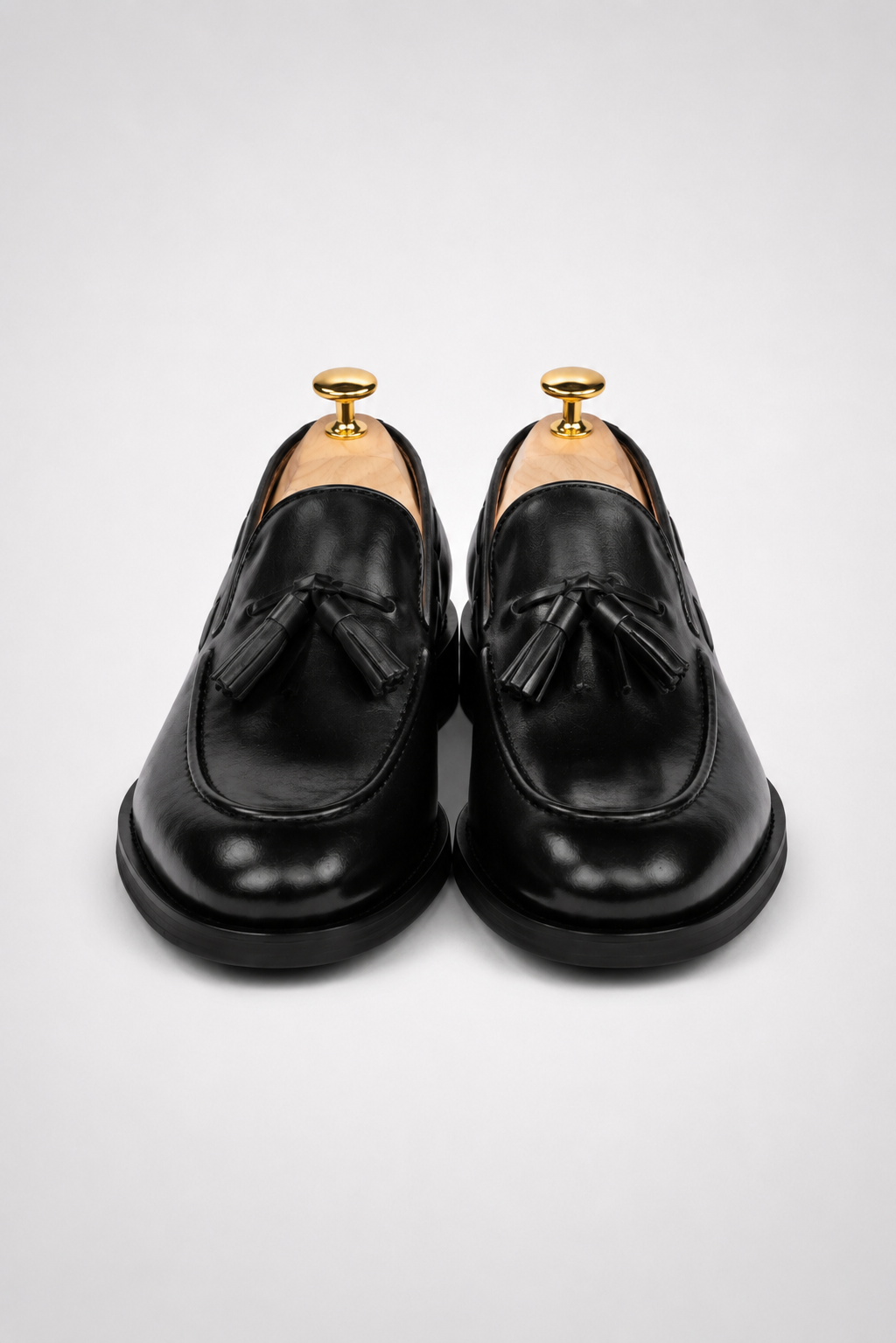 Schwarzer Tassel-Loafer aus Kalbsleder