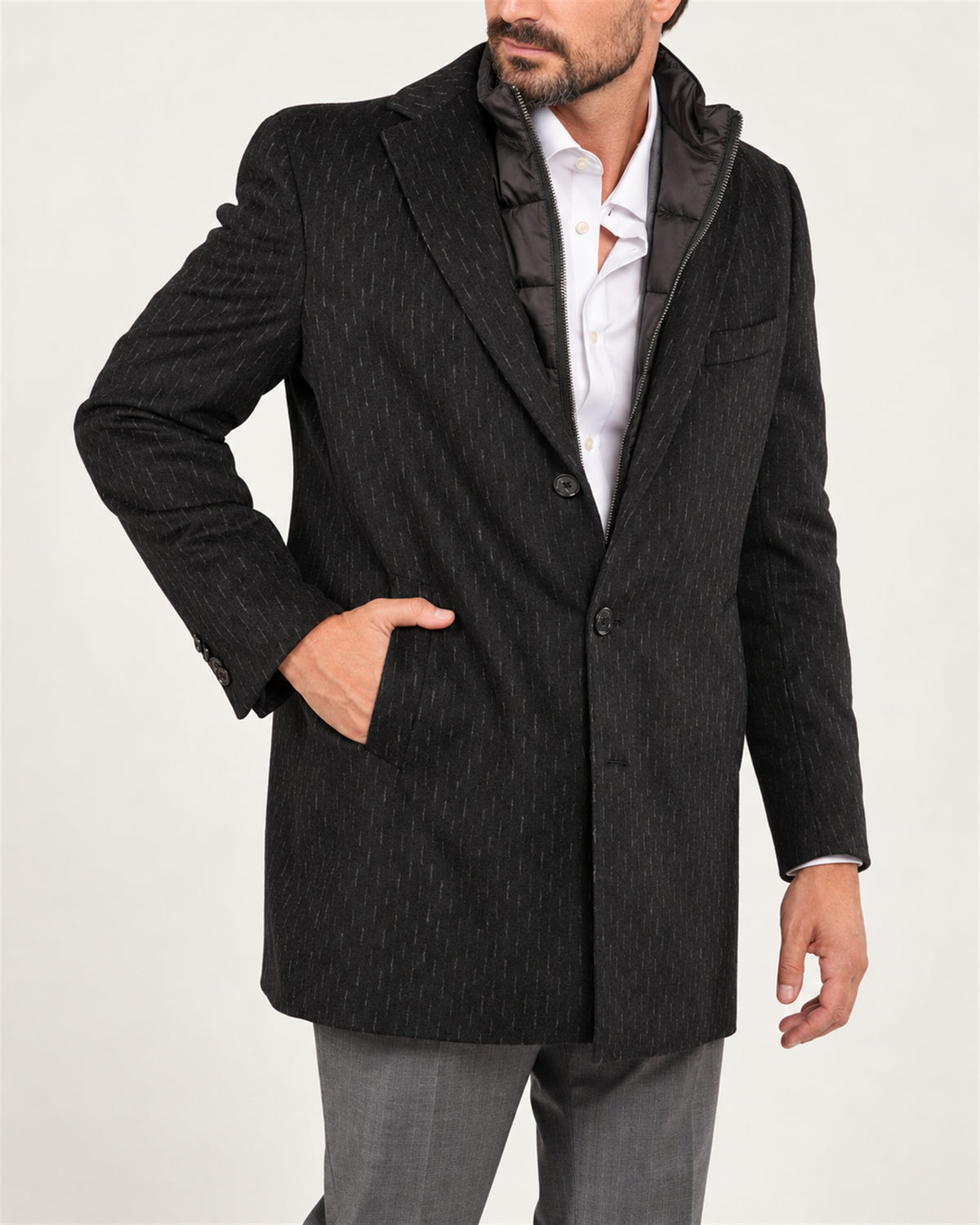 Black Italian wool coat