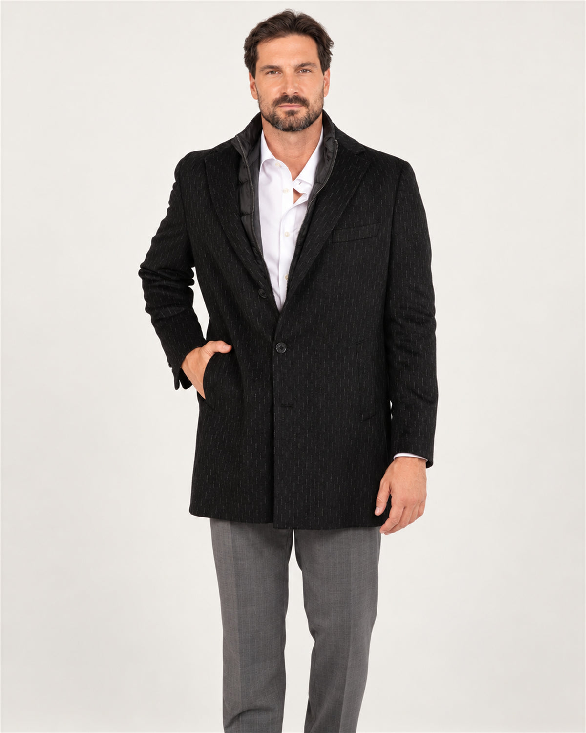 Black Italian wool coat