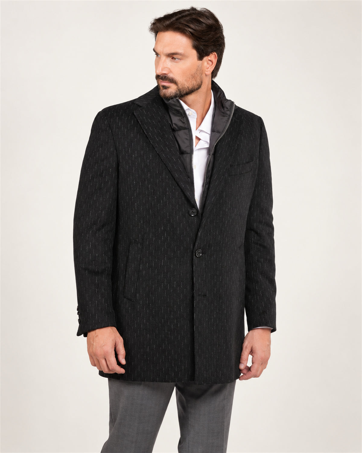 Black Italian wool coat