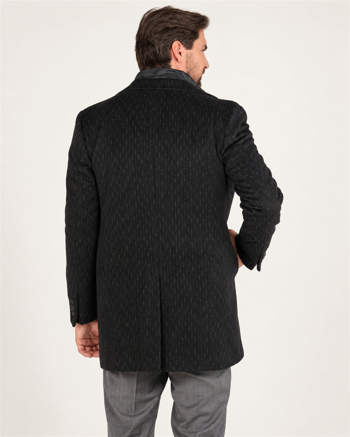 Black Italian wool coat