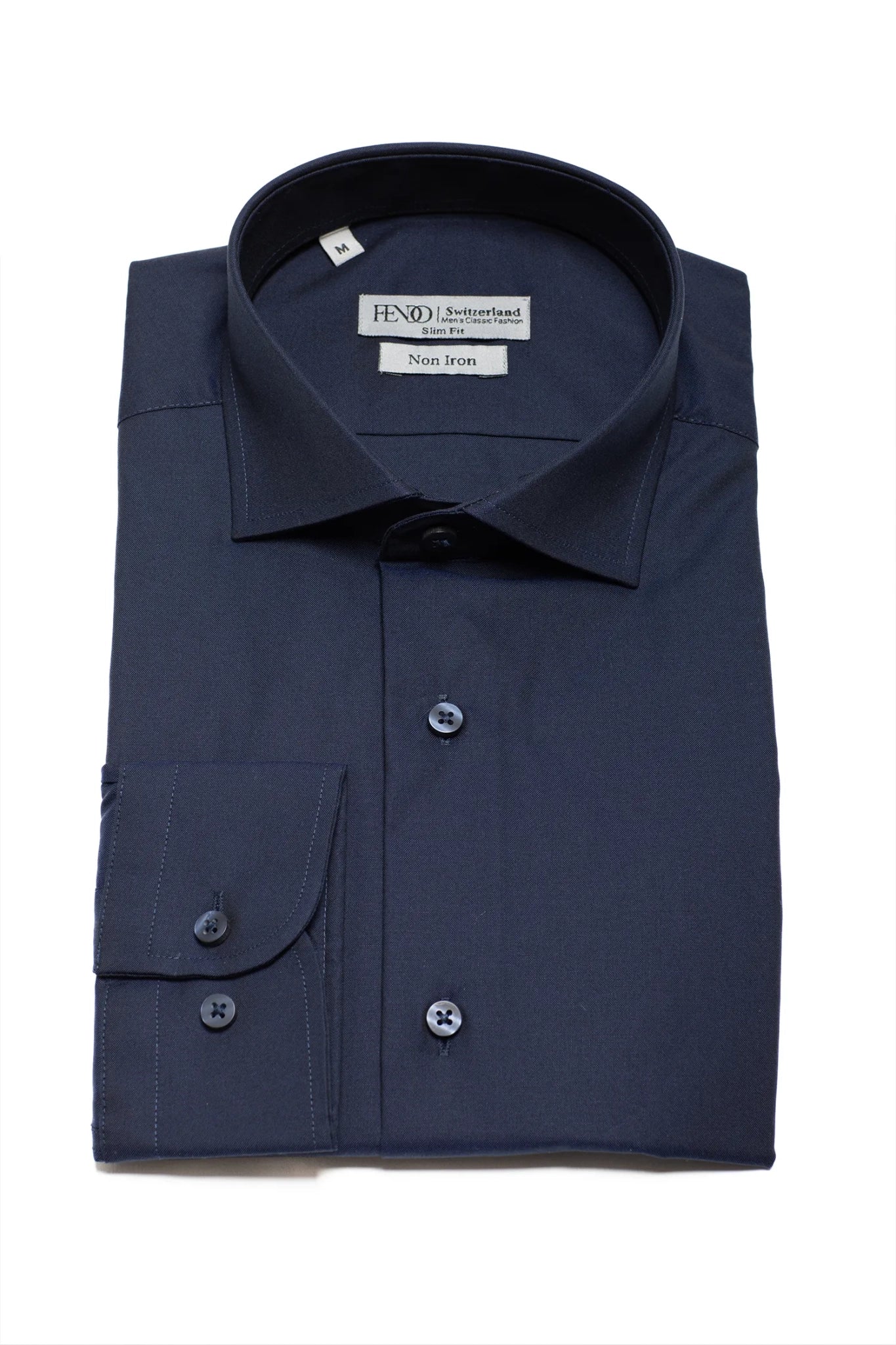 Dunkelblaues Modern Fit Hemd
