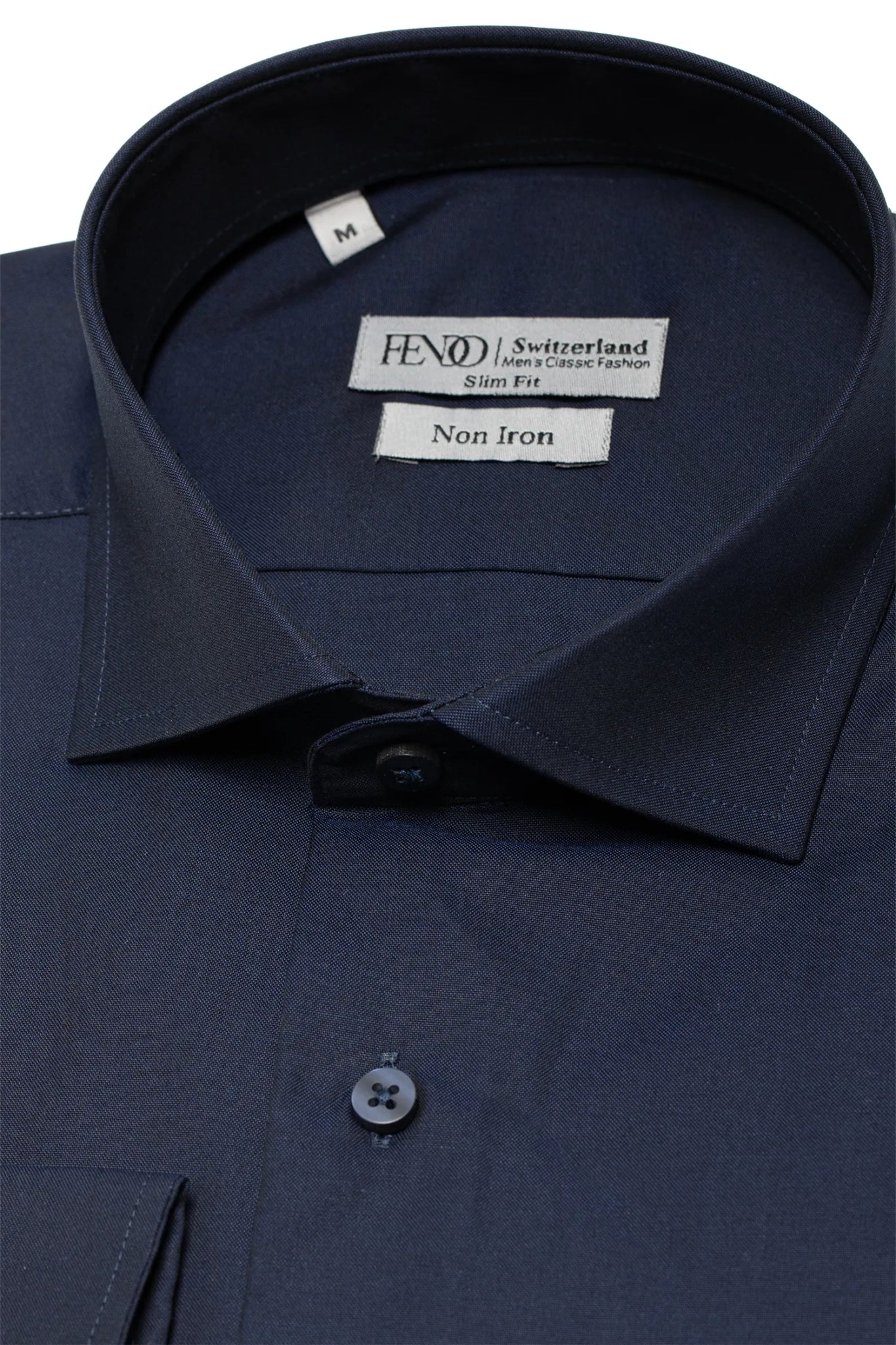 Dunkelblaues Modern Fit Hemd